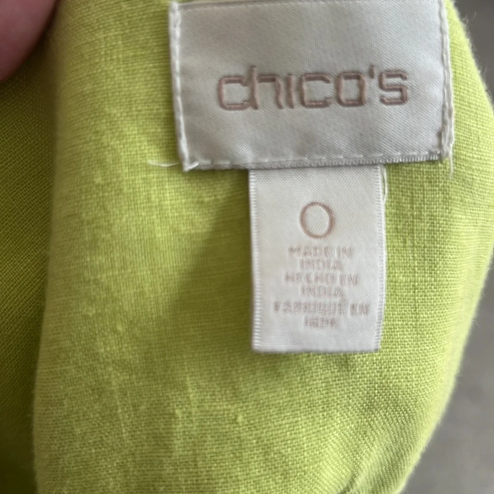 Chico's Drape-Front Easy Linen Jacket (Chico's Size 0) - Picture 4 of 5